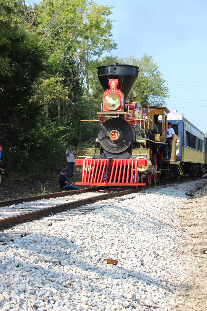 Leviathan steam locomotive view 2 head on.