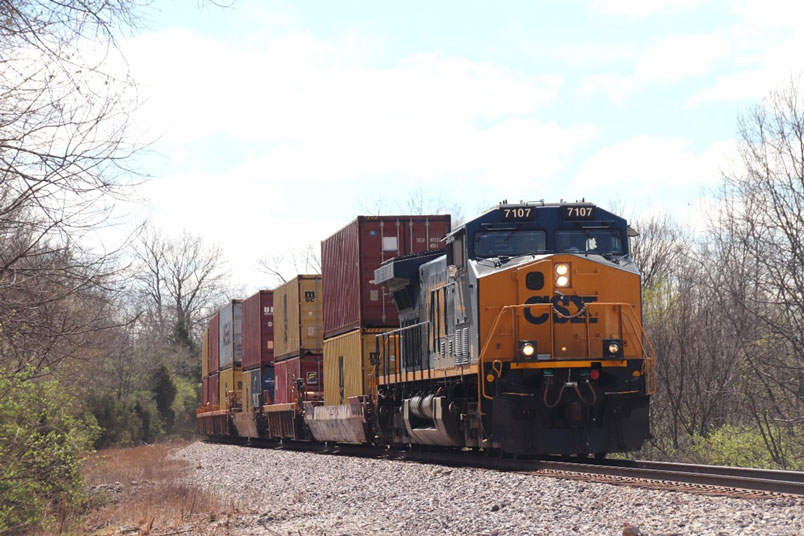 CSXT 7107 at Pendleton Kentucky.
