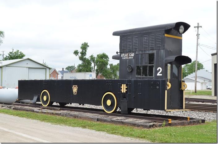 A PRR Atlas car pusher from Pennsy’s Whisky Island ore port in Cleveland. Bellevue.