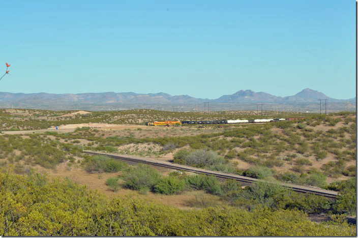 I figured the train would be parked at the yard, after all that would be closer to the blue port-a-john! AZER 4001-4009. View 3. South Siding AZ.