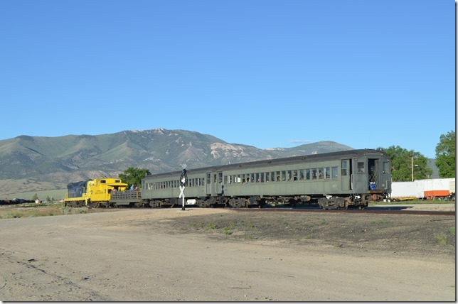 The “Star Train” departs for Lavon on the Mill Branch which is about 3 miles south of McGill. Those coaches are ex-IC commuter cars.