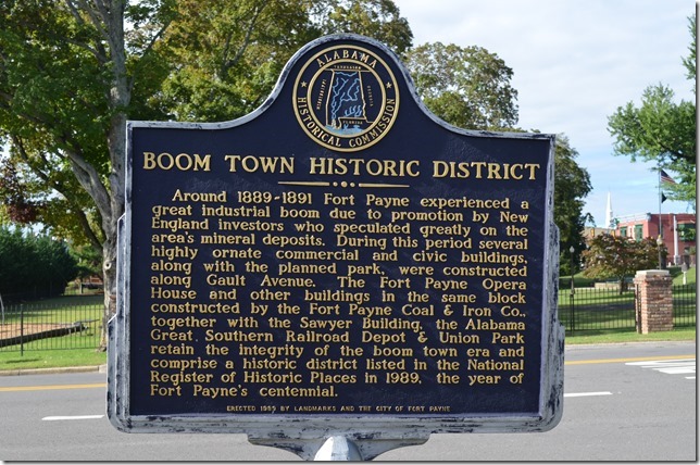 Historical marker. Fort Payne AL.