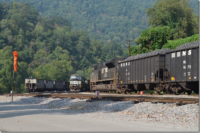 NS 9481 will leave later with coke empties for Dismal Yard. NS 2665 - 9481 EE Weller.