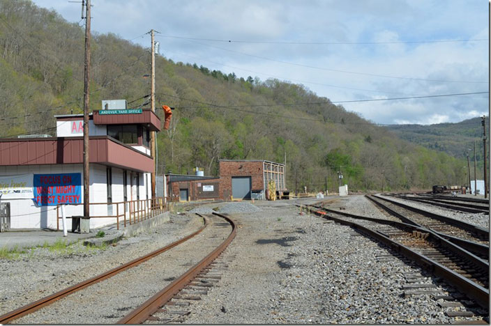 NS Andover Yard Office and former Southern nee-Interstate Ry. shop. Andover VA. 04-26-2022.