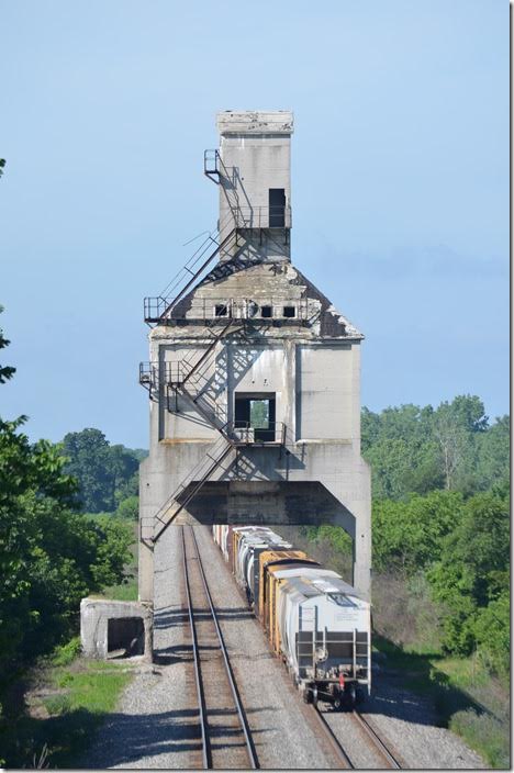 NS 188 e/b waits at Harvey OH to proceed through Marion OH. Pennsy 2-10-4s once got coal here on their trips to the Sandusky coal dock. 06-21-2015.