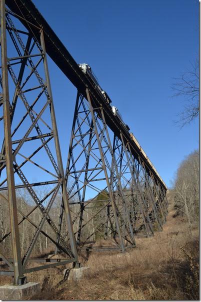 NS 8133 740-01 crosses Trace Branch trestle at Field VA. 