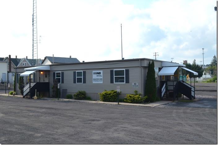 In the late 1980s Conrail’s operations were centered in the diesel shop. NS must plan on staying around for a while with this nice yard office. NS yard office. Hazleton PA.