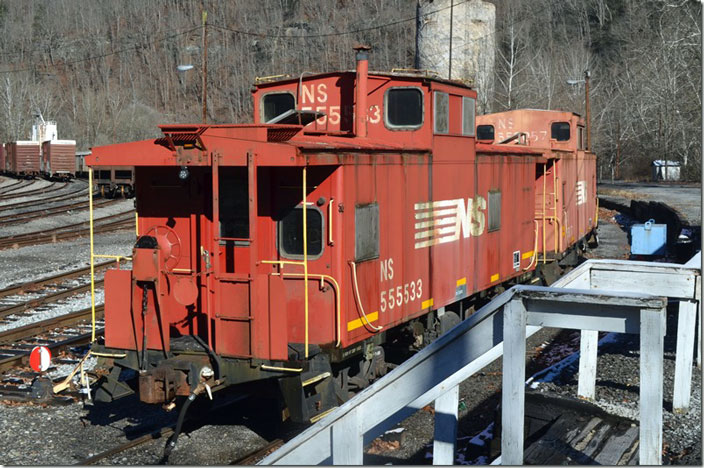 NS cabs 555533 and 555057. Both are ex-N&W. Wilcoe WV.