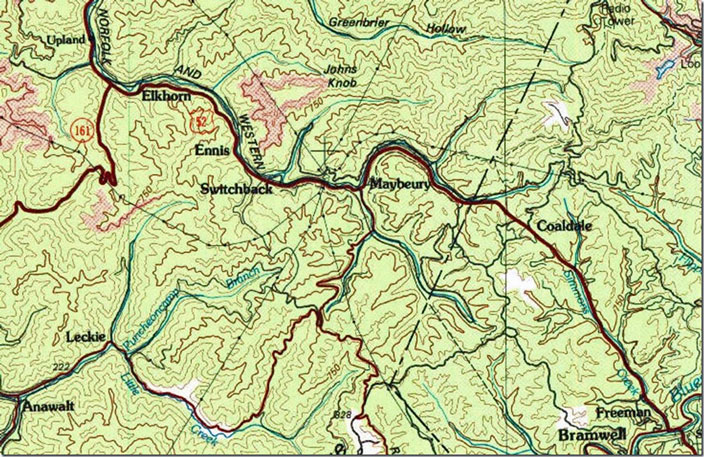 USGS 1:100,000 scale Bluefield quad 1981. Bluefield, WV-VA, USGS.