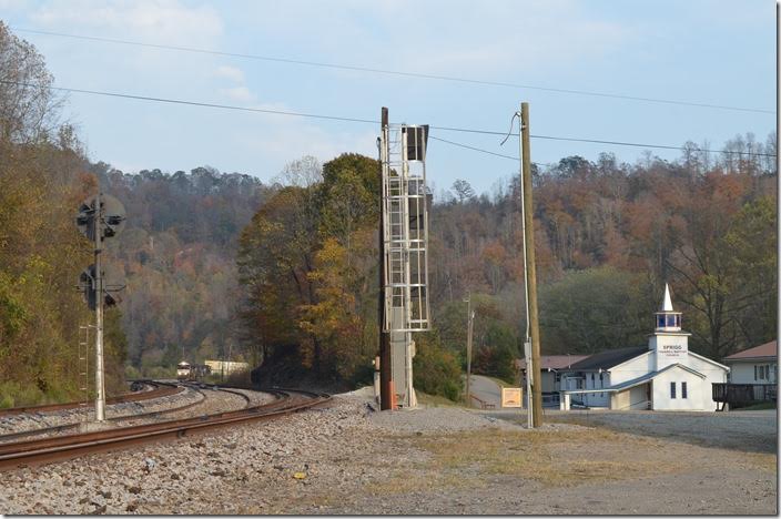 No. 217 approaches Sprigg on Main 1 after exiting Hatfield Tunnels. NS 1151-9842-8331. Sprigg WV. 