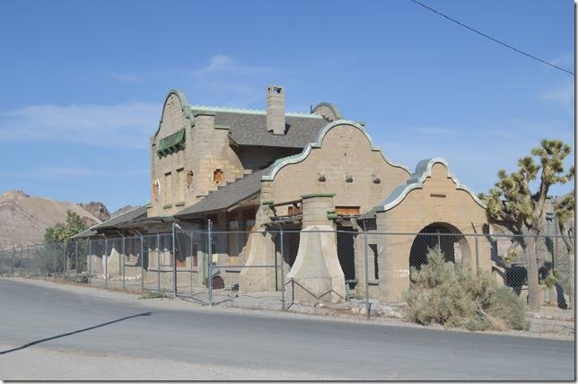 LV&T depot Rhyolite NV. View 2. Railroads of Nevada and Eastern California Volume 2 by David Myrick covers the confusing history of the LV&T, Tonopah & Tidewater Railroad and the Bullfrog Goldfield Railroad very well. Both volumes have been reprinted. Rhyolite and Beatty hosted all three. The Tonopah & Goldfield Railroad operated the BG for a while, and that road is covered on Volume 1. But all of this was short lived, and the railroads around Beatty and Rhyolite were gone by the ‘20s. The T&T in Death Valley and T&G to Goldfield hung on until after WWII.