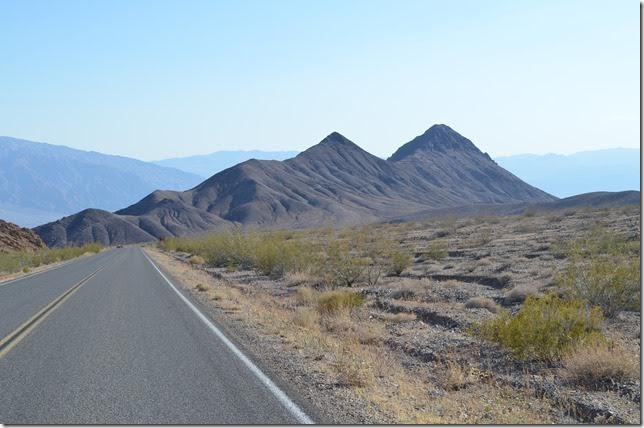 We’re going down from the pass (elevation 4317 ft). Death Valley NP near Hells Gate CA.