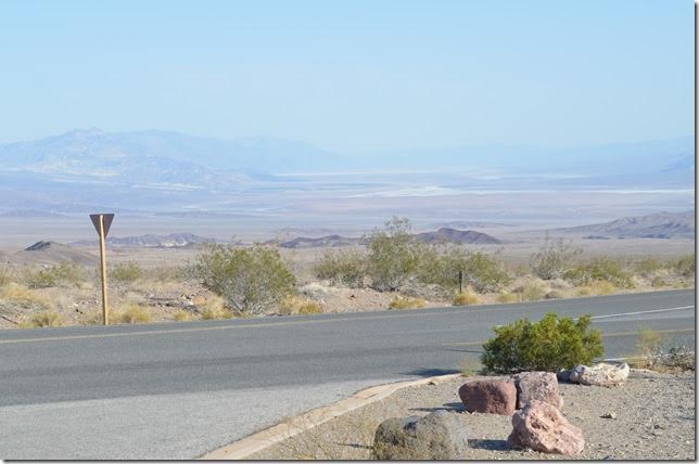 Looking south into Death Valley toward Furnace Creek from Hell’s Gate. This is the most desolate place I’ve ever seen! Furnace Creek is 218 feet below sea level. Death Valley NP Hells Gate CA.