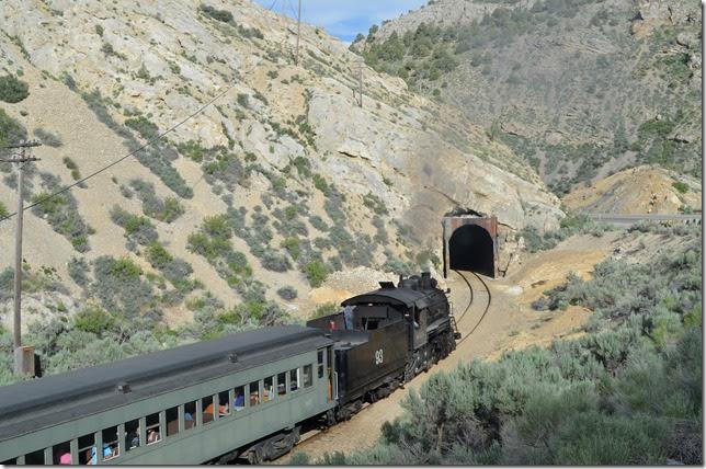 Heading for the tunnel.