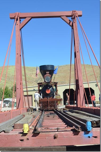 V&T 22 Inyo on turntable. View 2.