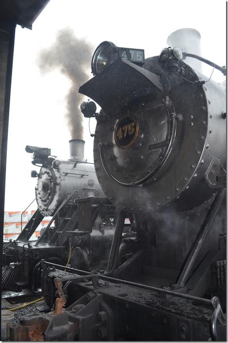 Ex-N&W 475 and ex-Great Western 2-10-0 no. 90. Strasburg.