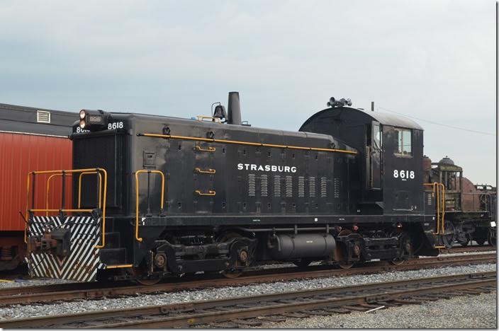 Strasburg RR SW-8 8618 is the shop switcher. It came from the NYC originally, but later served Penn Central and Conrail.