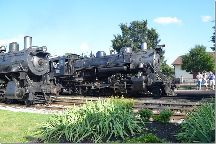 Ex-N&W 475, and ex-Great Western 2-10-0 no. 90. Strasburg.