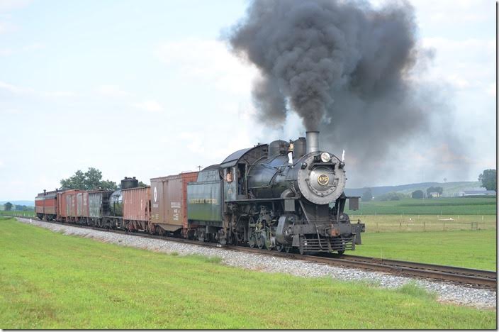 The second run-by. View 2. N&W 475 near Strasburg.