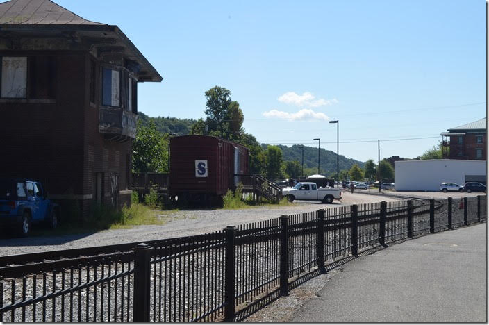 Looking east where the union station used to be. N&W X Tower. View 3. Lynchburg VA.