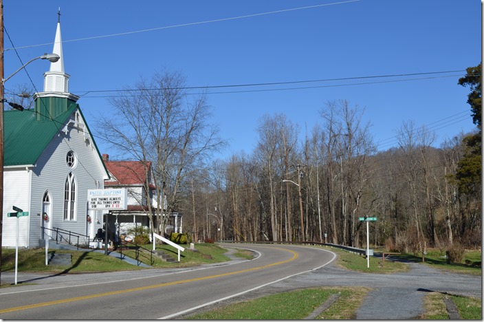 It was a Lutheran Church in Link’s photo. The water tank was just beyond the crossing. NW roadbed & church. Damascus VA.