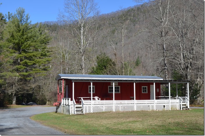 An old N&W wreck train tool car is used at this public building along the trail at Taylor’s Valley VA. ex-N&W tool car. Taylors Valley.