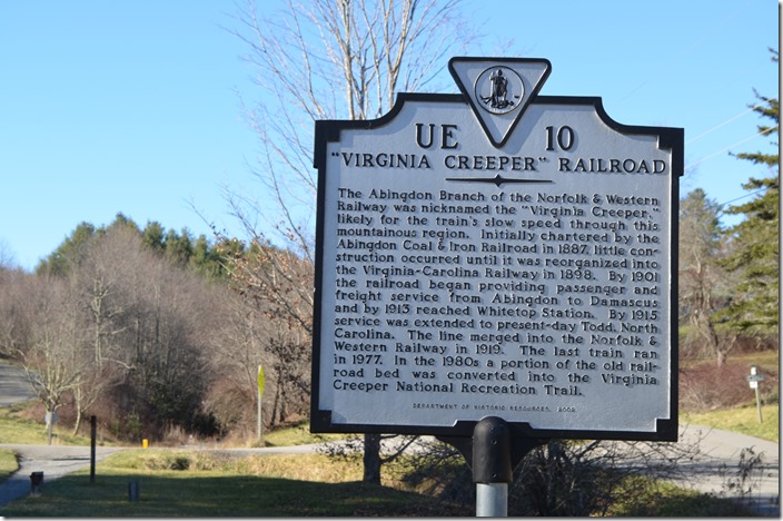 Historical marker. Closeup. White Top.