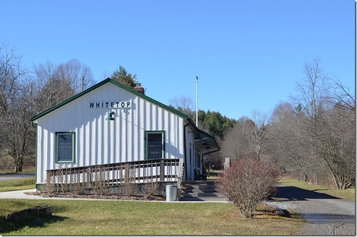 NW depot. View 2. White Top. In North Carolina the former roadbed has not been developed into a contiguous trail. 