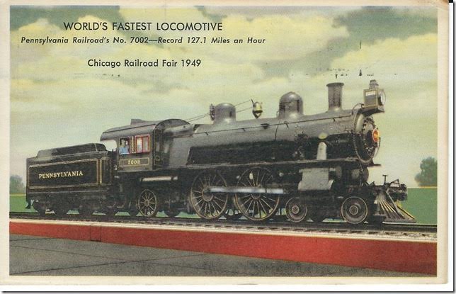 PRR 7002 4-4-2 postcard.