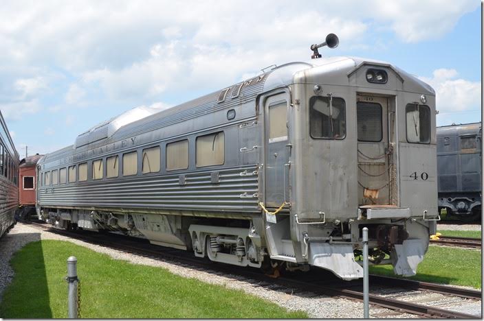 Lehigh Valley RDC-1 40 was used on the Hazleton Branch to connect with main line trains at Lehighton PA. It was built by Budd in 1951 along with RDC-2 (had a baggage compartment) to replace gas-electrics on the branch. When main line passenger service ceased in the early 1960s, 40 continued on for a few days making it the last passenger train on the LV. C&O had six RDCs, and two closed out passenger service on the Big Sandy in 1963. RDCs were valuable, and this one didn’t stay idle for long. It was sold to the Reading in 1961.