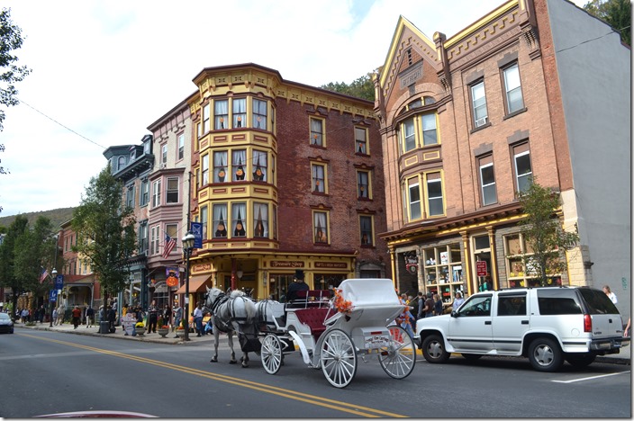 Another view of Broadway Street with its many shops. Jim Thorpe PA.