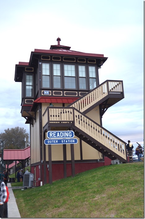 The rest rooms are in the RBMN tower. I can’t offer you a historical perspective to this area, but this structure is a faithful reproduction. NR Outer Station. Reading PA.