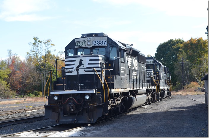 NS SD40-2 3337-5663-4619 at Hazleton engine terminal. Hazleton PA.