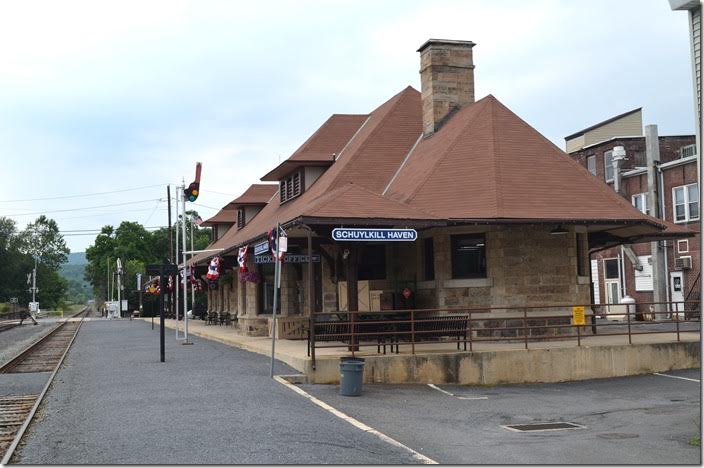 Looking west toward West Cressona and Pottsville. R&N depot. Schuylkill Haven PA.