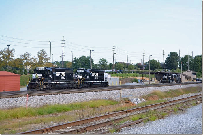 NS SD40-2s 6123-3517 on PM11 yard/local job. Montview VA.