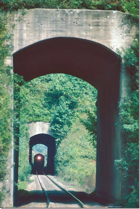 Coming back up the hill through Lick Log and McElroy Tunnels. View 2.