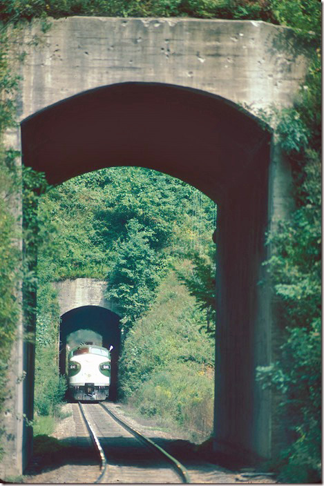 Coming back up the hill through Lick Log and McElroy Tunnels. View 3.