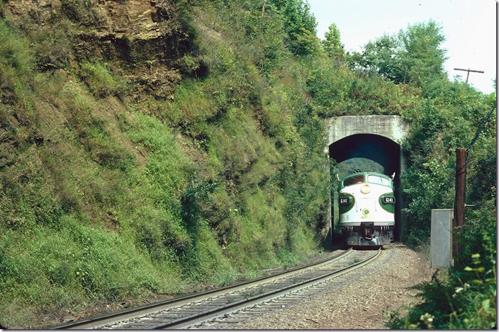 Coming out of McElroy Tunnel.