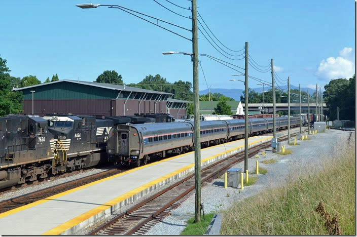 Amtrak Tr 16 leaves at 10:01 AM. View 8. Lynchburg VA.