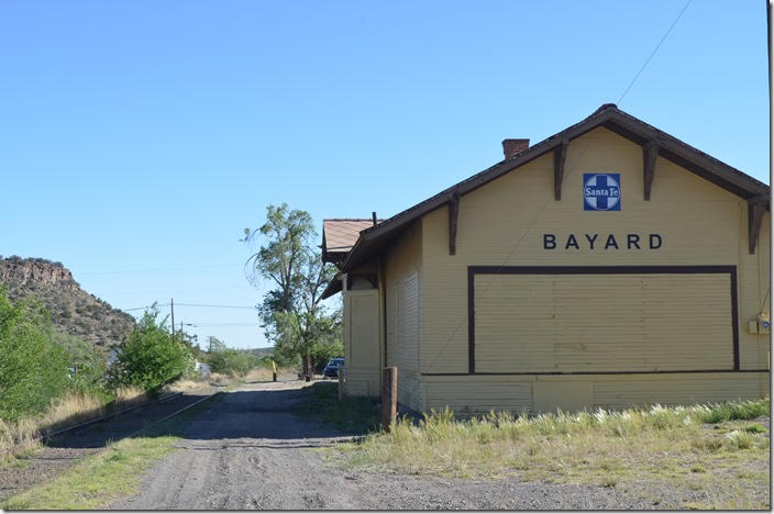 Looking south toward Hurley. ex-AT&SF depot. Bayard NM.