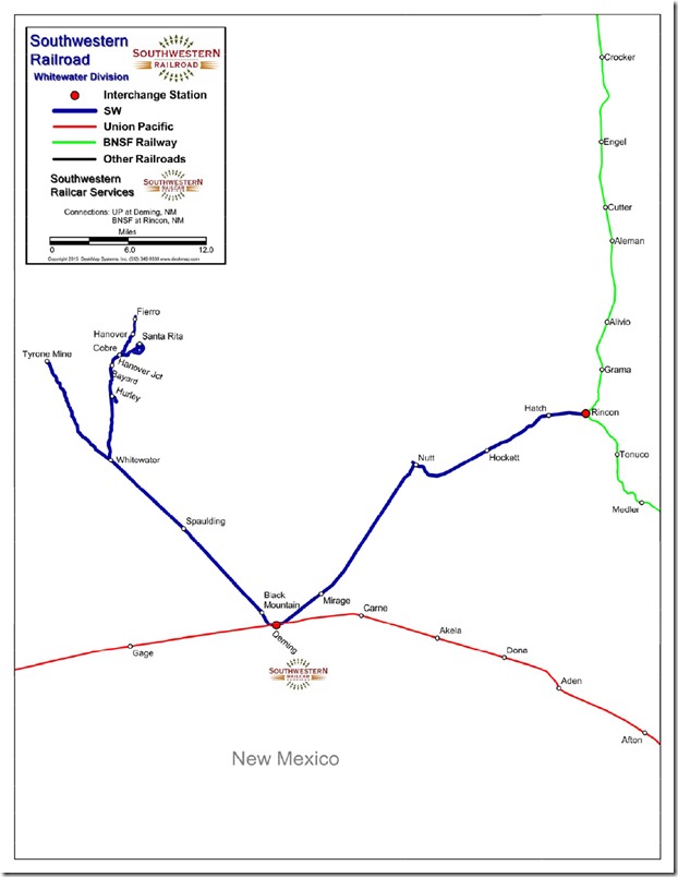 Southwestern Railroad - Western division - Layout.