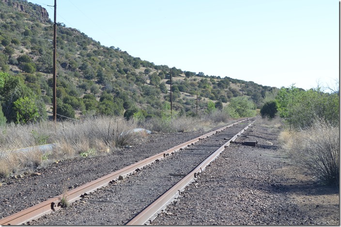 Looking south (eastward) on the Santa Rita Dist. toward Bayard, Hurley and Deming. Southwestern RR. Hanover Jct NM.