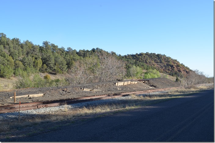 Above the tipple site was this unloading ramp. Empire Zinc mine site. Hanover NM.