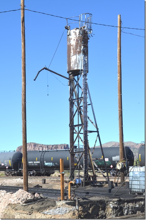 Sand tower from Santa Fe days. Southwestern RR terminal. Hurley NM.