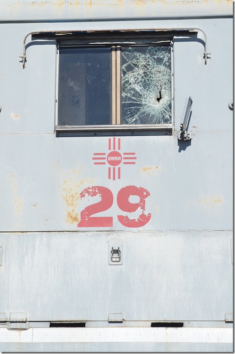 Southwestern RR GP30 29 closeup. Hurley NM.