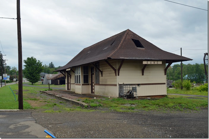 The former B&O depot at Kane was on the Northern Subdivision. Originally the Pittsburgh & Western RR. A portion was sold to the Knox & Kane RR in 1982, and most of the rest abandoned.