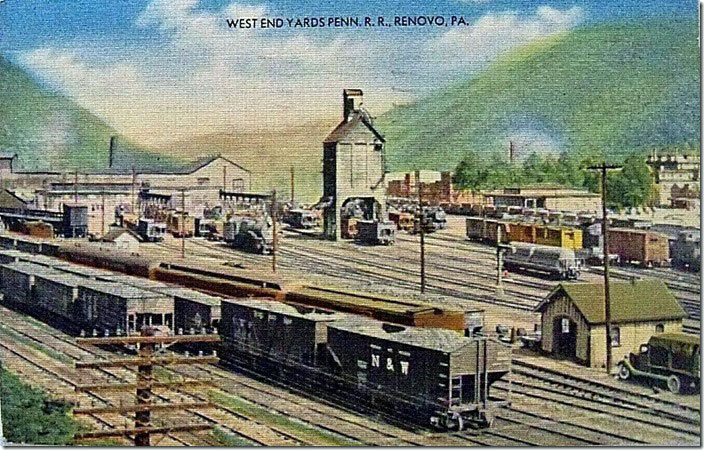 PRR west end yard. Renovo PA. Circa 1944.