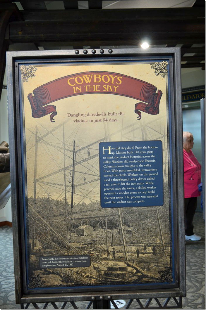 Kinzua Bridge State Park PA. Cowboys in the sky plaque.