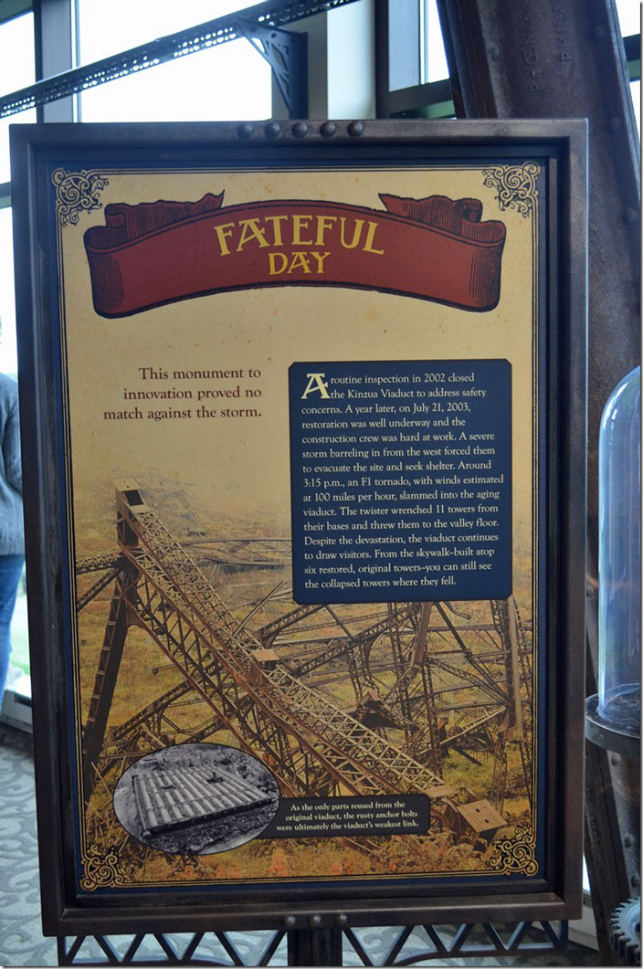 Kinzua Bridge State Park PA. Fateful Day plaque.