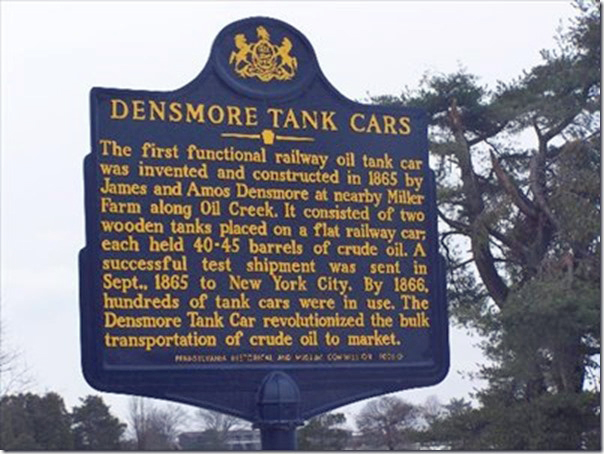 Densmore tank car marker.